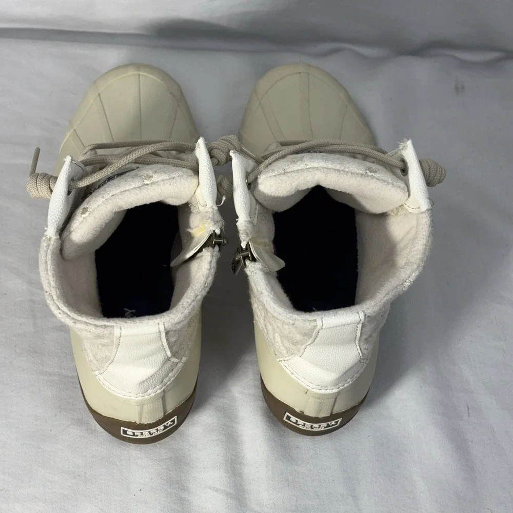 Sperry Women's Syren‎ Gulf Wool Quilt Duck Boots Waterproof Ivory Size 8 M - Picture 11 of 16
